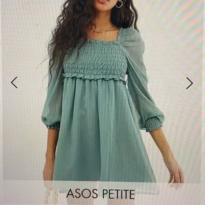 ASOS Petite Shirred Skater Dress